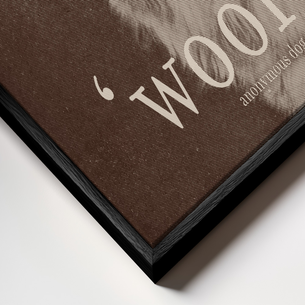 Lienzo - Famous Quote Dog primer plano del marco - marco negro