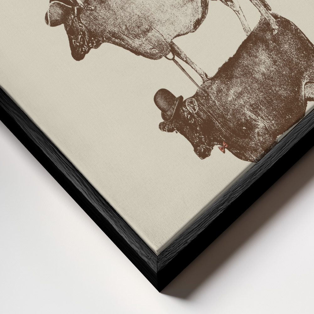 Lienzo - Cow Cow Nuts primer plano del marco - marco negro