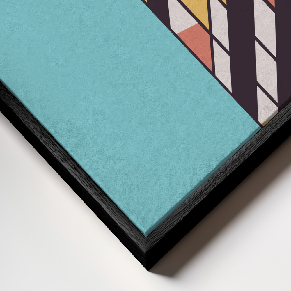 Canvas taulu - Corbusier kehys lähikuvassa - musta kehys