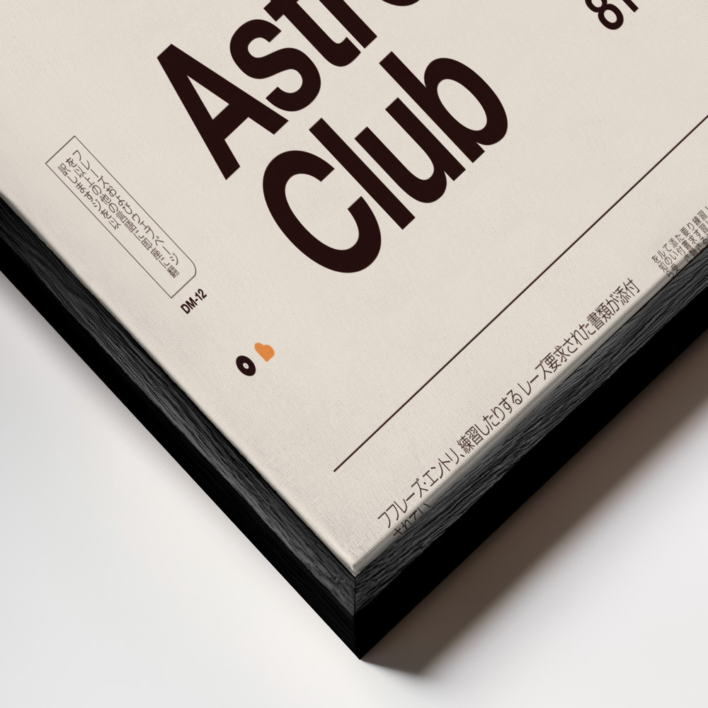Lærred - Astronomy Club ★★★ S ramme nærbillede - sort ramme