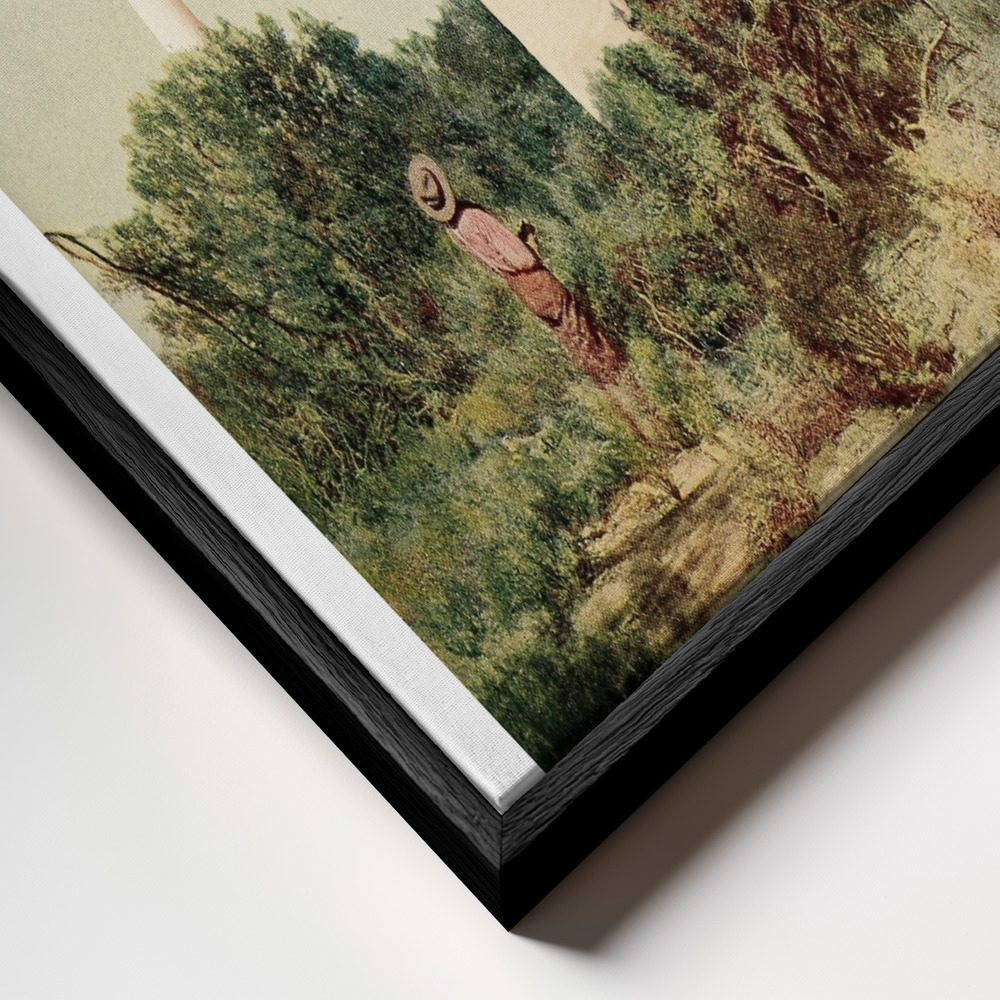 Lienzo - The Finest Giant Mushroom primer plano del marco - marco negro