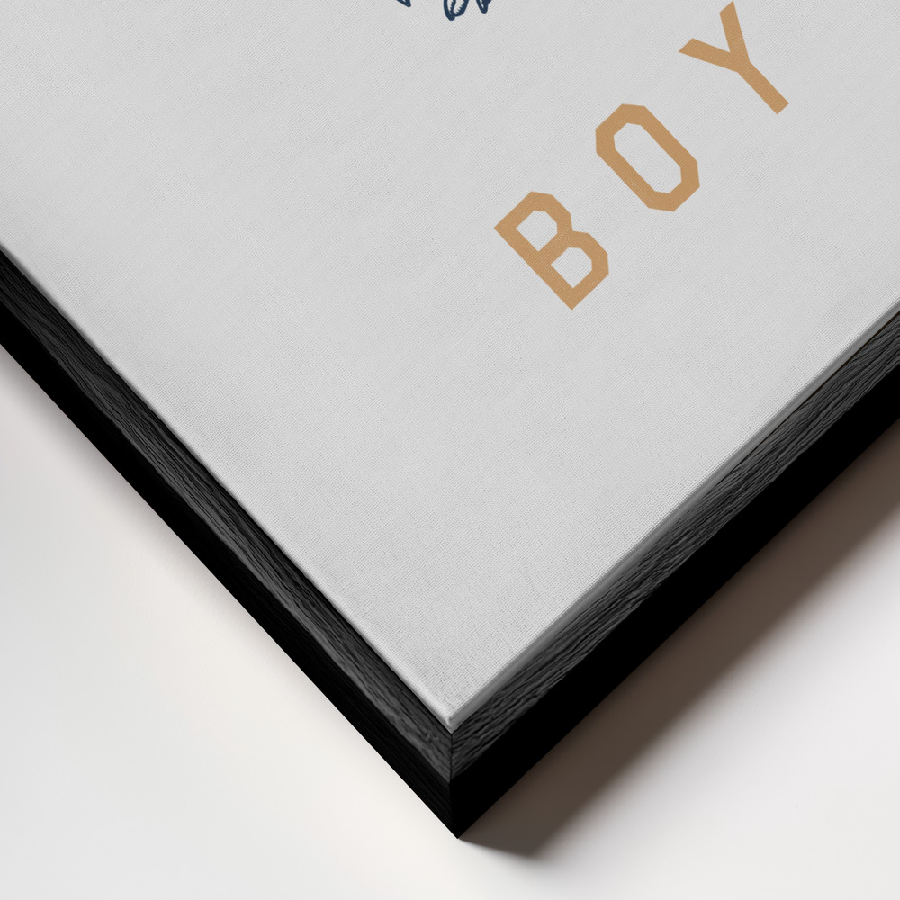 Canvas schilderi - Clever Boy frame close-up - zwart frame