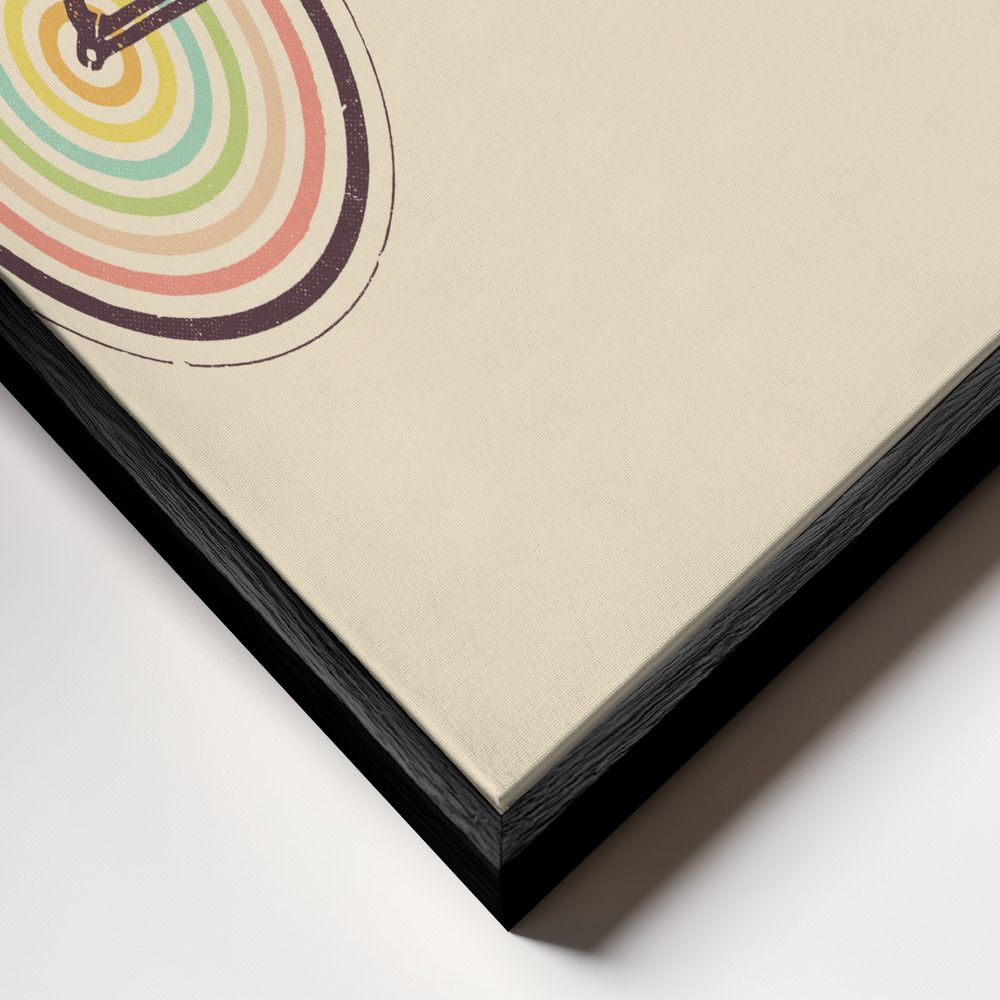 Toile - Velocolor cadre en gros plan - cadre noir