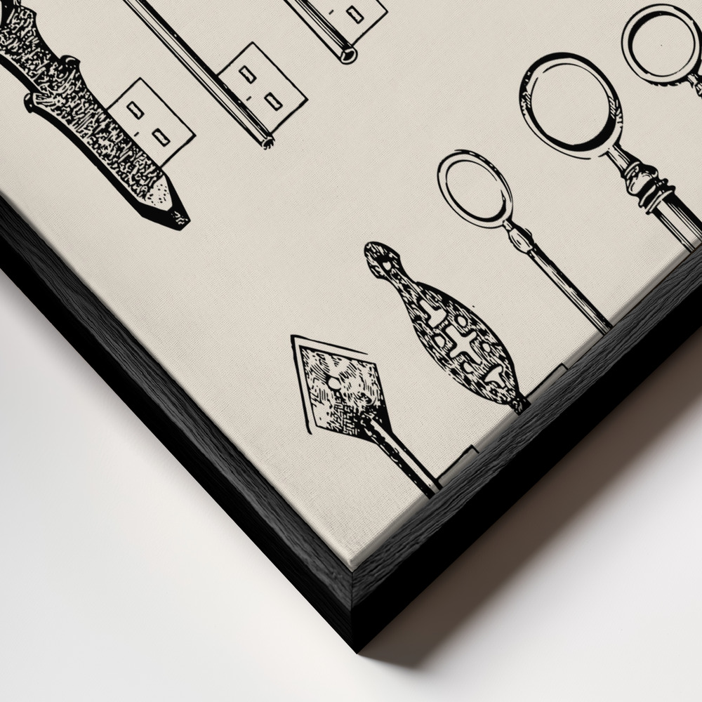 Toile - Usb Keys cadre en gros plan - cadre noir