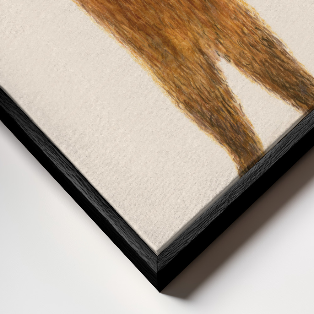 Canvas schilderi - The Bear and His Helicon frame close-up - zwart frame
