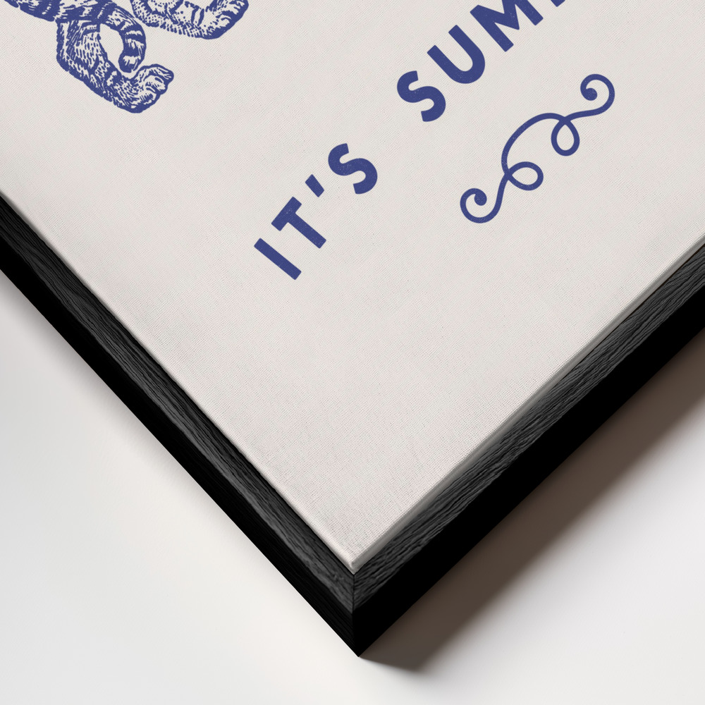 Lienzo - Smile Tiger primer plano del marco - marco negro