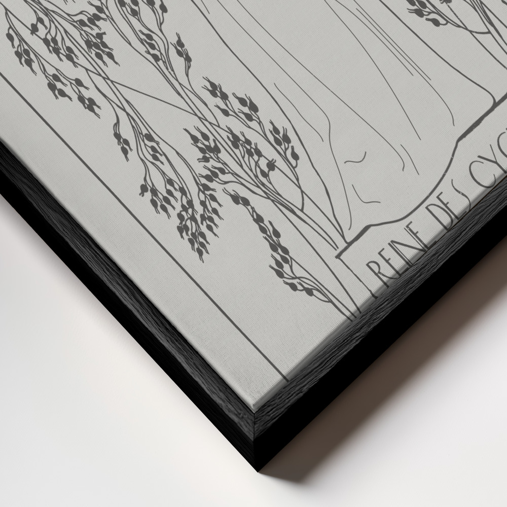 Toile - Reine Des Cygnes Nº1 cadre en gros plan - cadre noir
