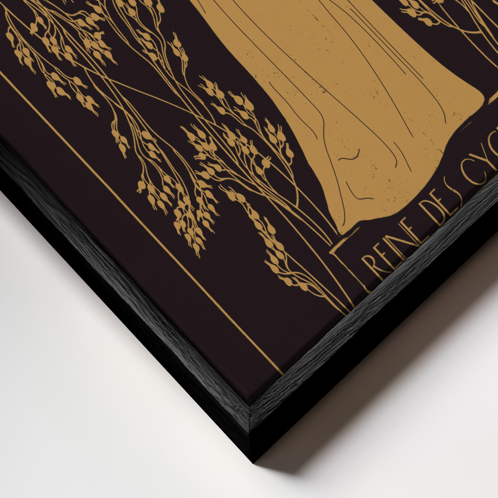 Canvas print - Reine Des Cygnes Nº2 frame close up - black frame