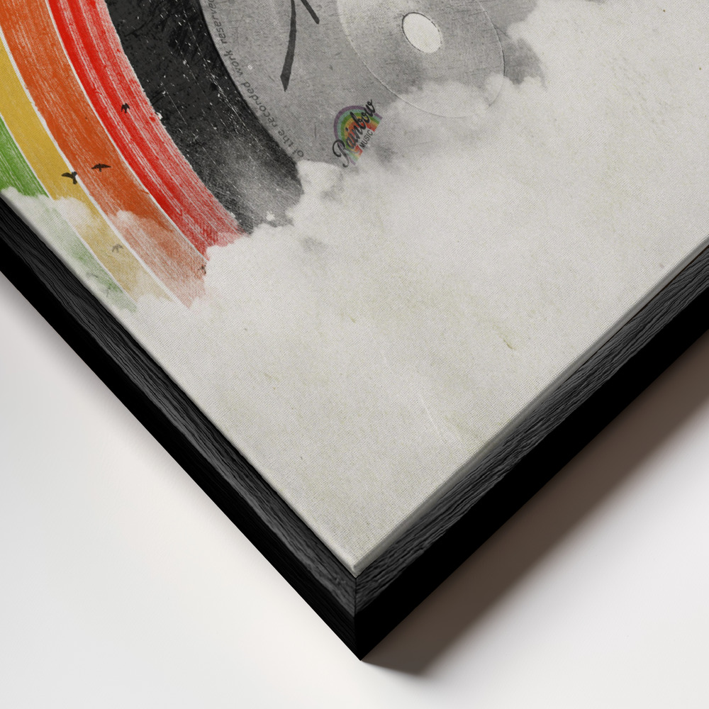 Canvas schilderi - Rainbow Classics frame close-up - zwart frame