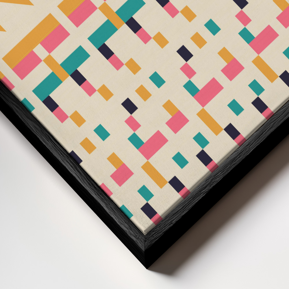 Canvas print - Pattern Nº1 frame close up - black frame
