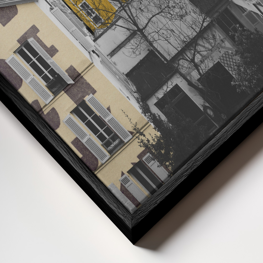 Canvas taulu - Paris Tags kehys lähikuvassa - musta kehys