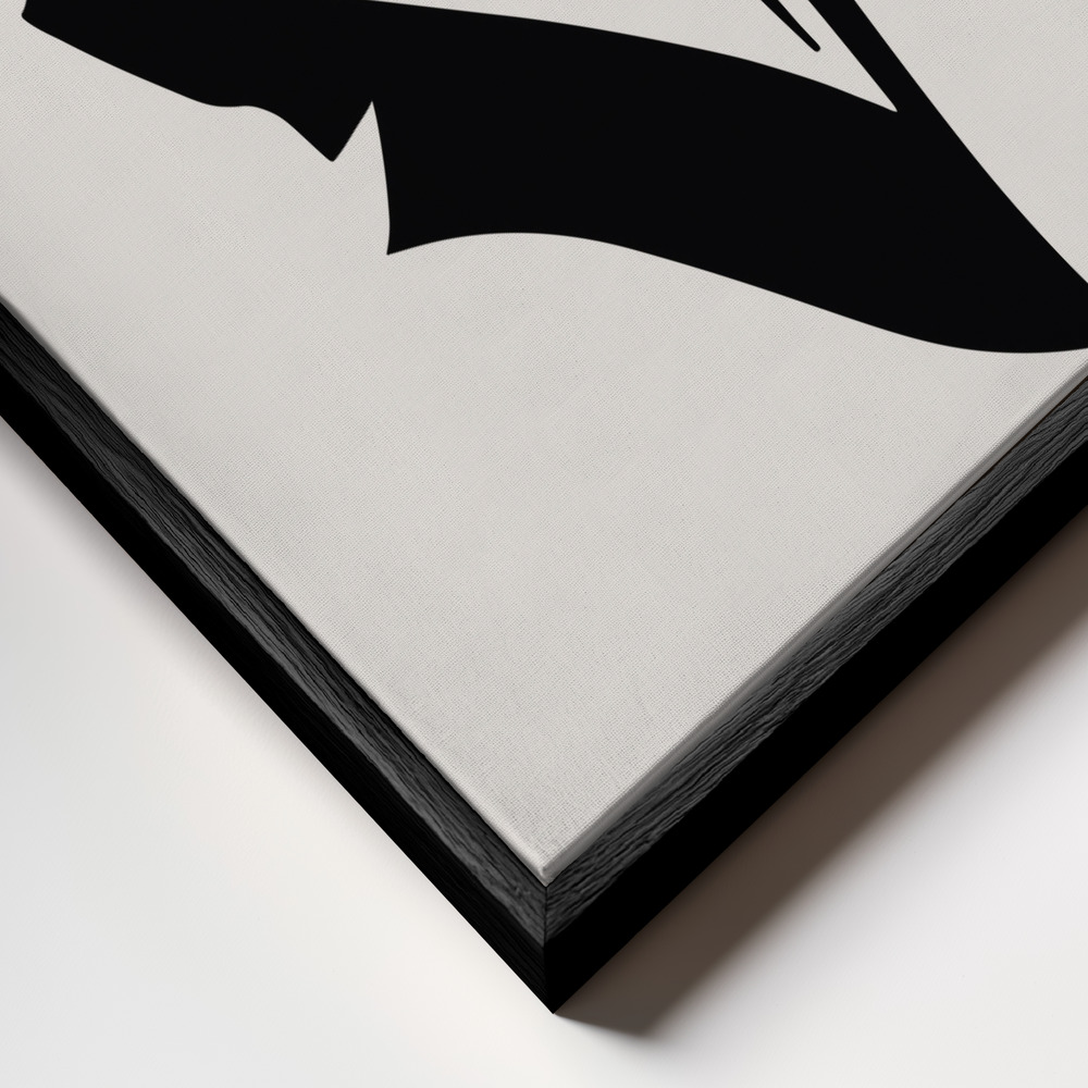 Toile - Monsieur Renard cadre en gros plan - cadre noir