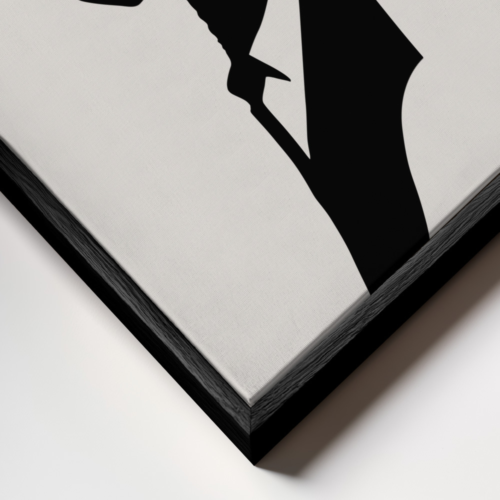 Toile - Monsieur Lapin cadre en gros plan - cadre noir