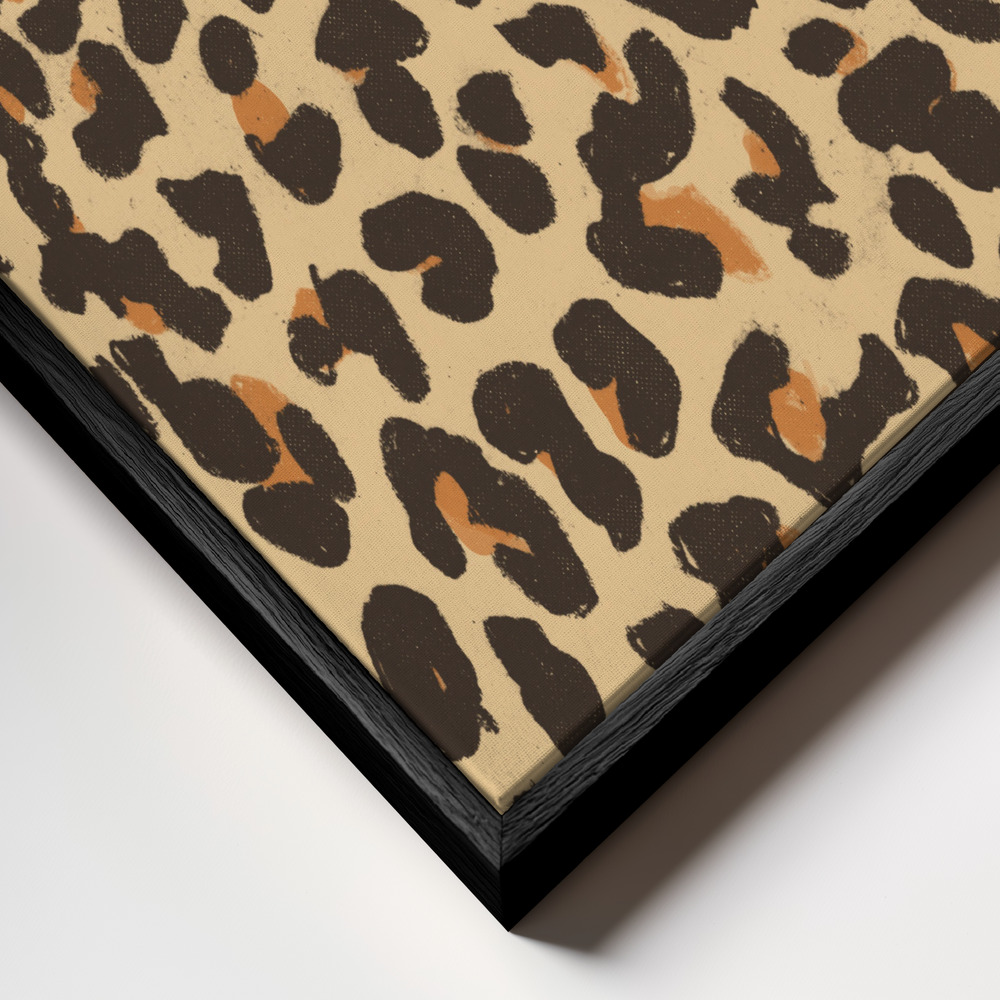 Canvas print - Just a Leo frame close up - black frame