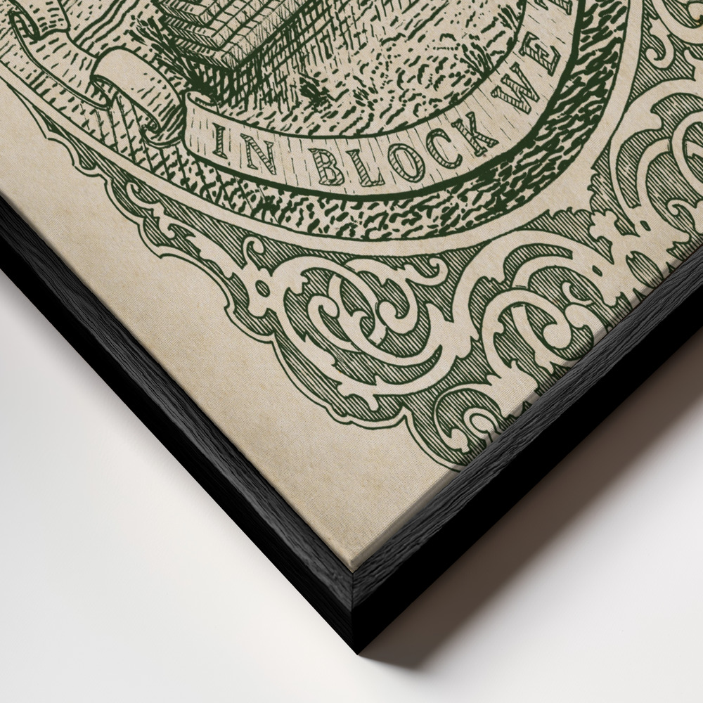 Canvas print - In Block We Trust frame close up - black frame