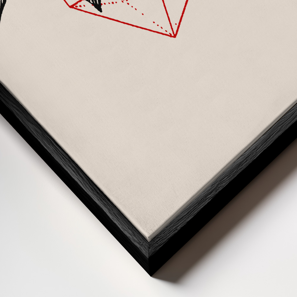 Canvas print - Fish In Geometrics Nº2 frame close up - black frame