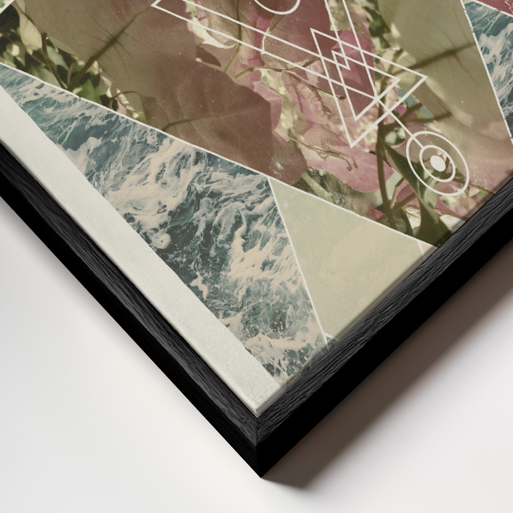 Canvas schilderi - Explore I  A1 frame close-up - zwart frame