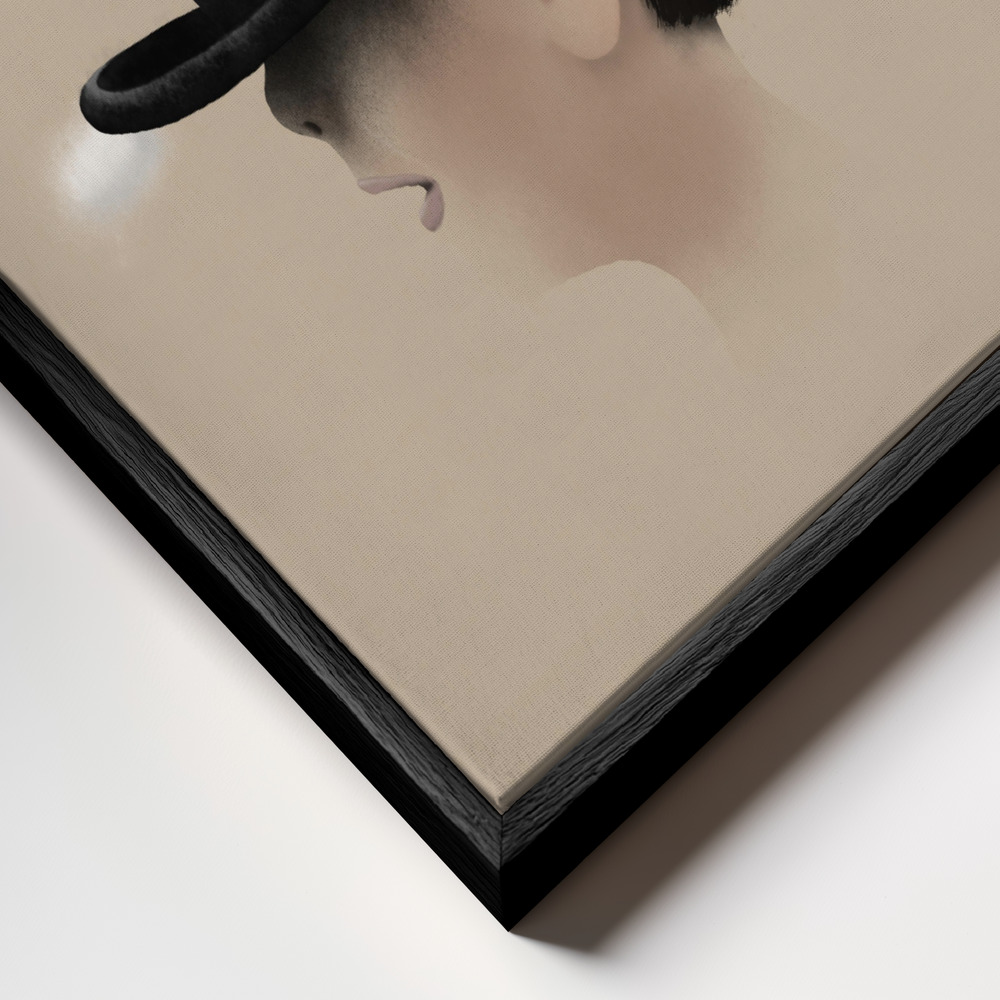 Toile - Dreaming cadre en gros plan - cadre noir