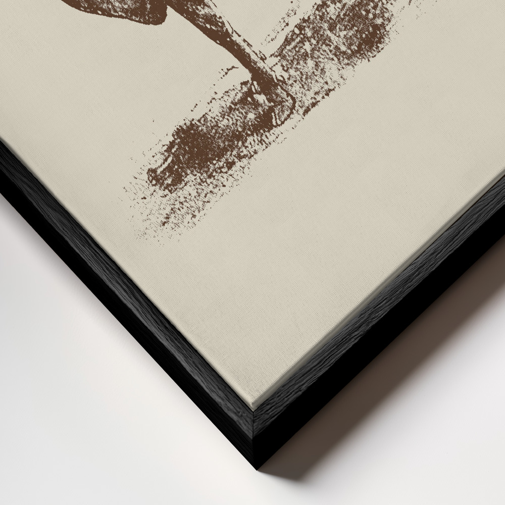 Canvas schilderi - Cow Cow Nut frame close-up - zwart frame