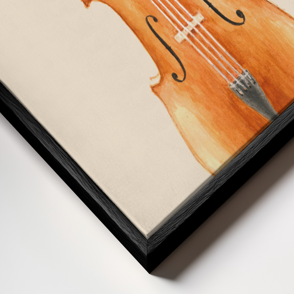 Canvas schilderi - Cello frame close-up - zwart frame