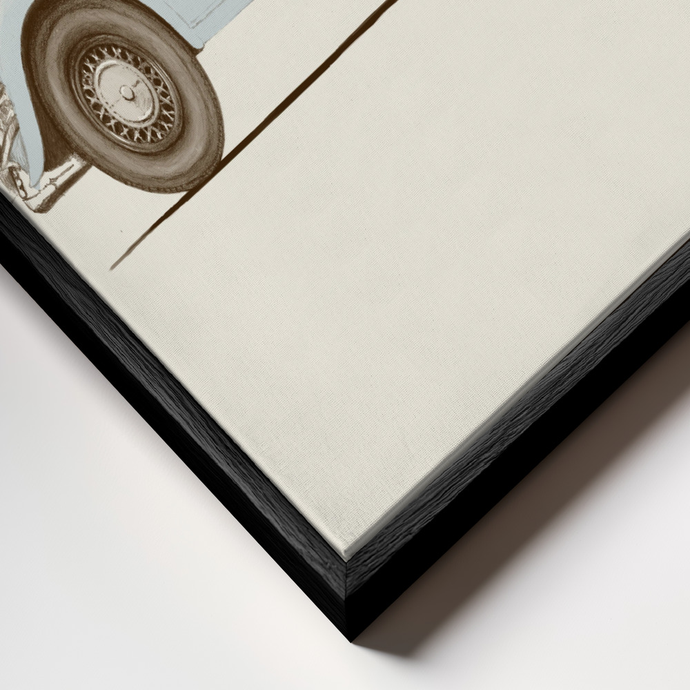 Toile - Car 30 cadre en gros plan - cadre noir