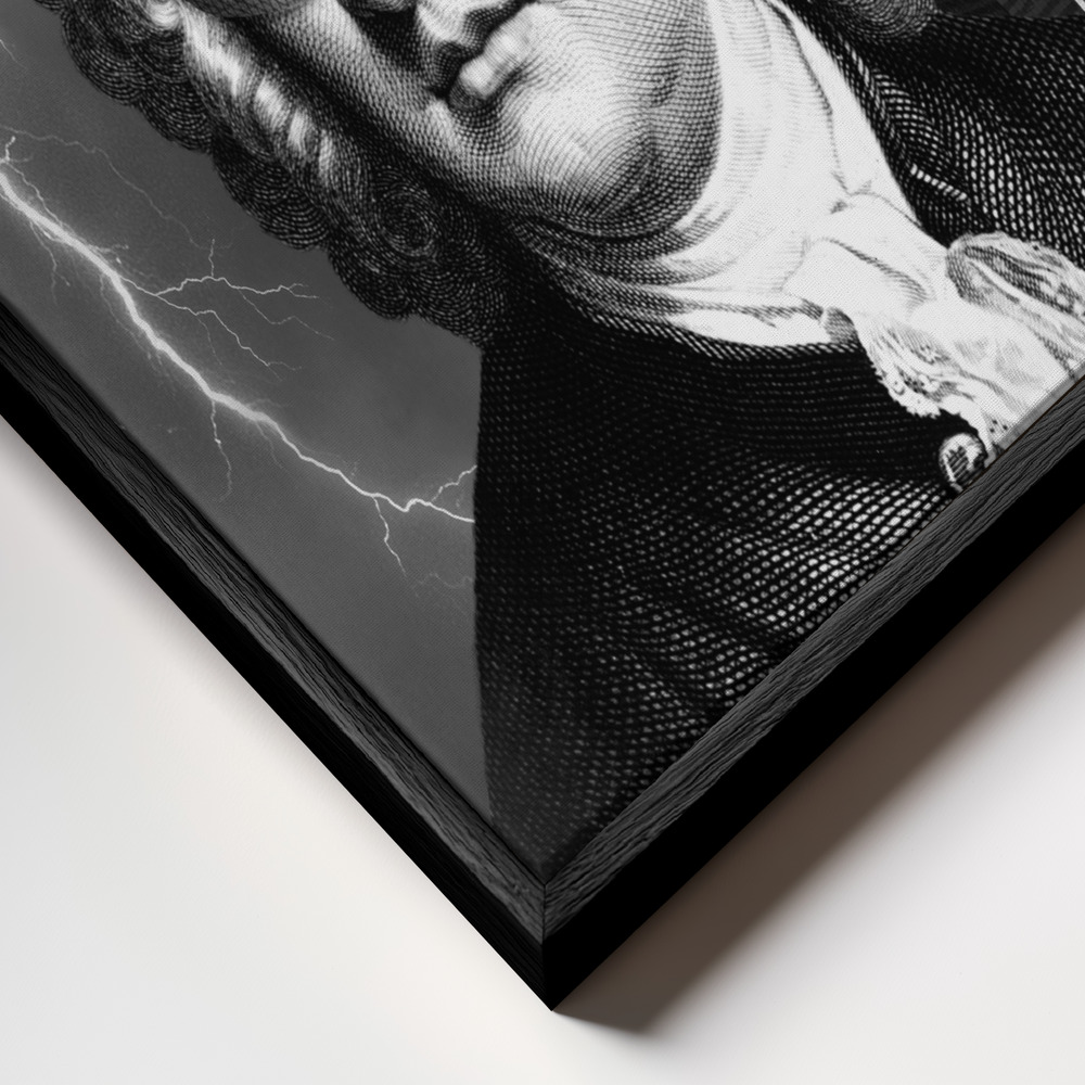 Toile - Bach To The Future Nº1 cadre en gros plan - cadre noir