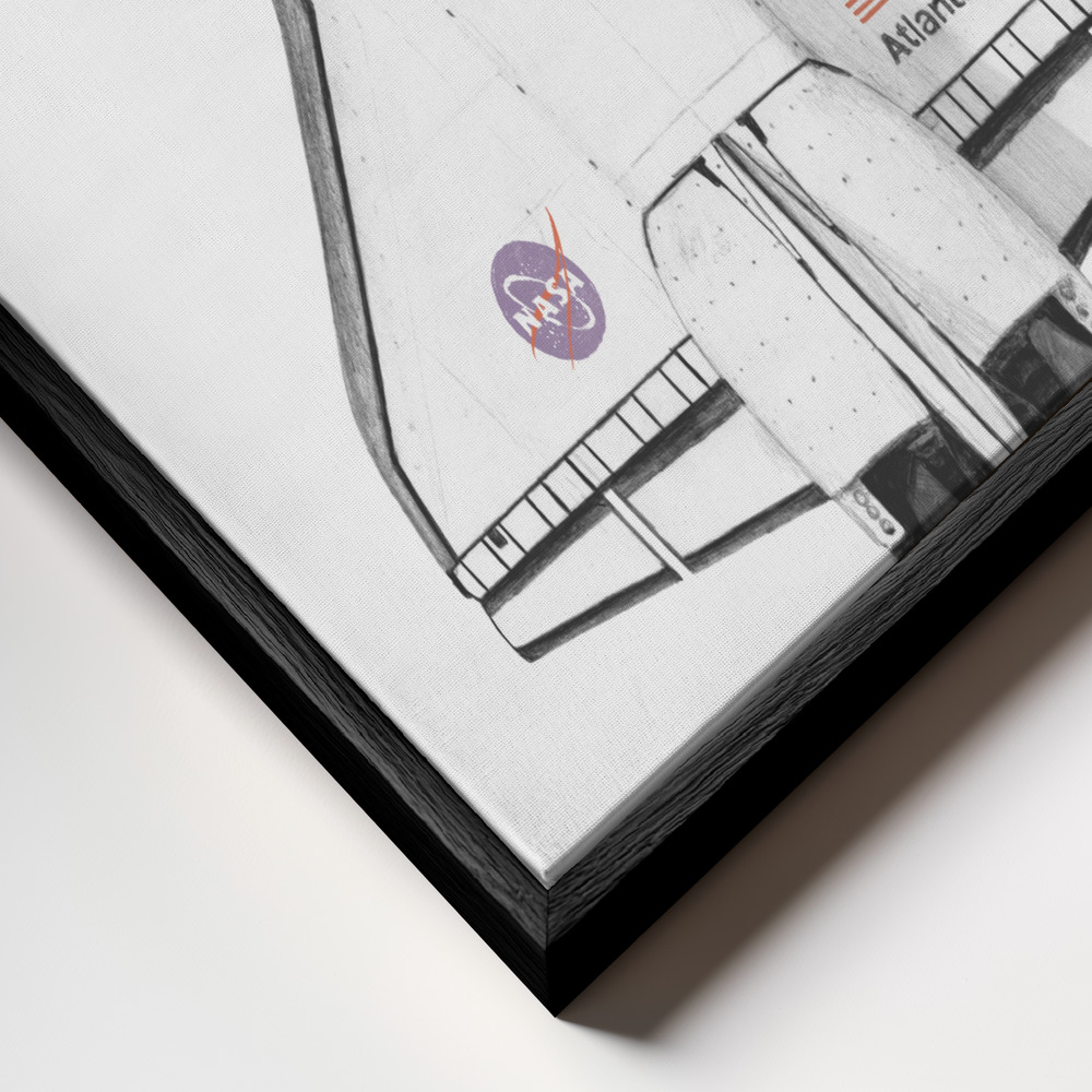 Canvas schilderi - Atlantis frame close-up - zwart frame