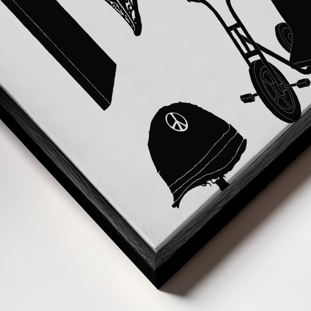 Toile - Kubrick Odyssey cadre en gros plan - cadre noir
