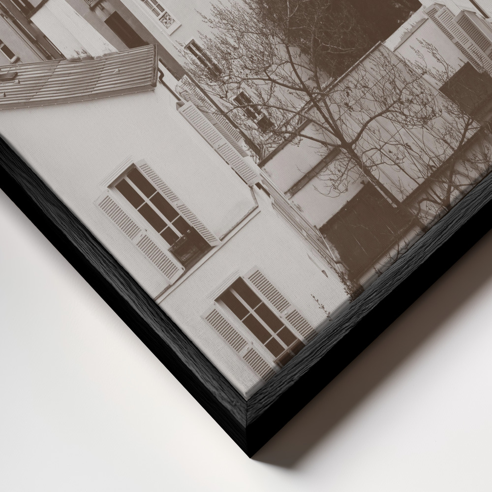 Toile - Rainbow Sky Above Paris cadre en gros plan - cadre noir