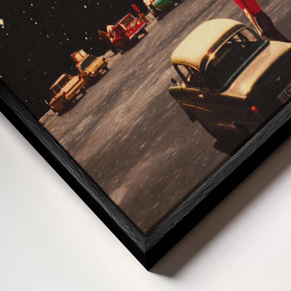 Canvas schilderi - Missing Home frame close-up - zwart frame