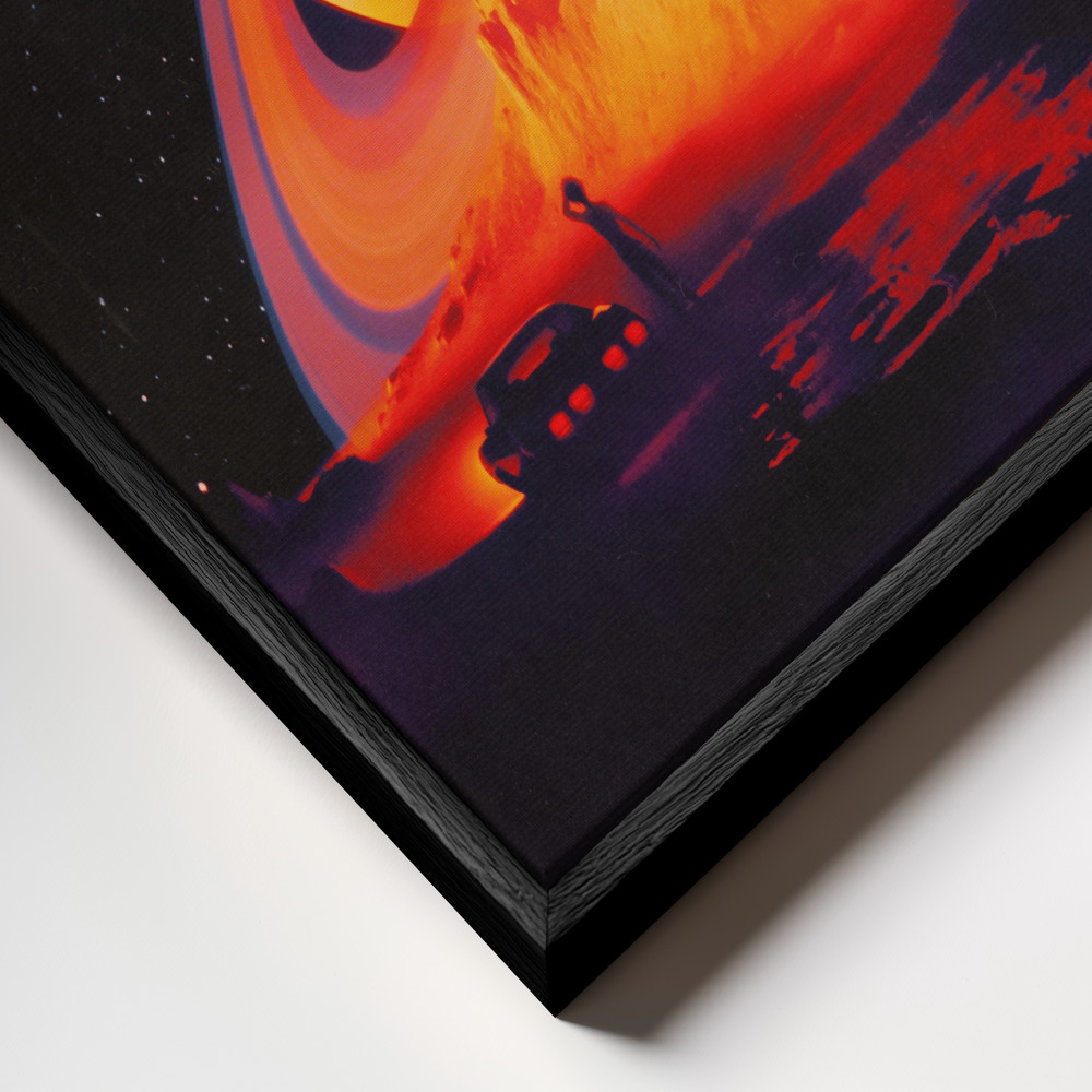 Canvas schilderi - Alien Landscape frame close-up - zwart frame