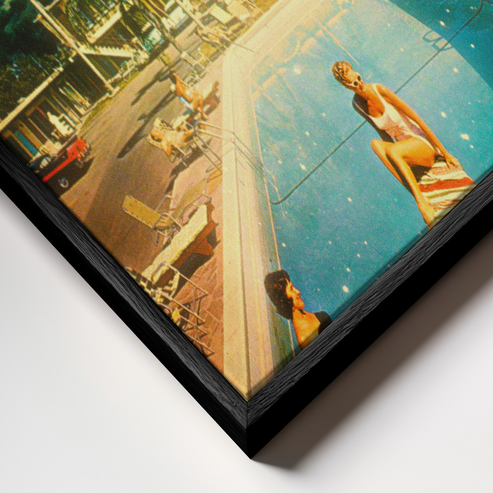 Canvas schilderi - Space Pool frame close-up - zwart frame