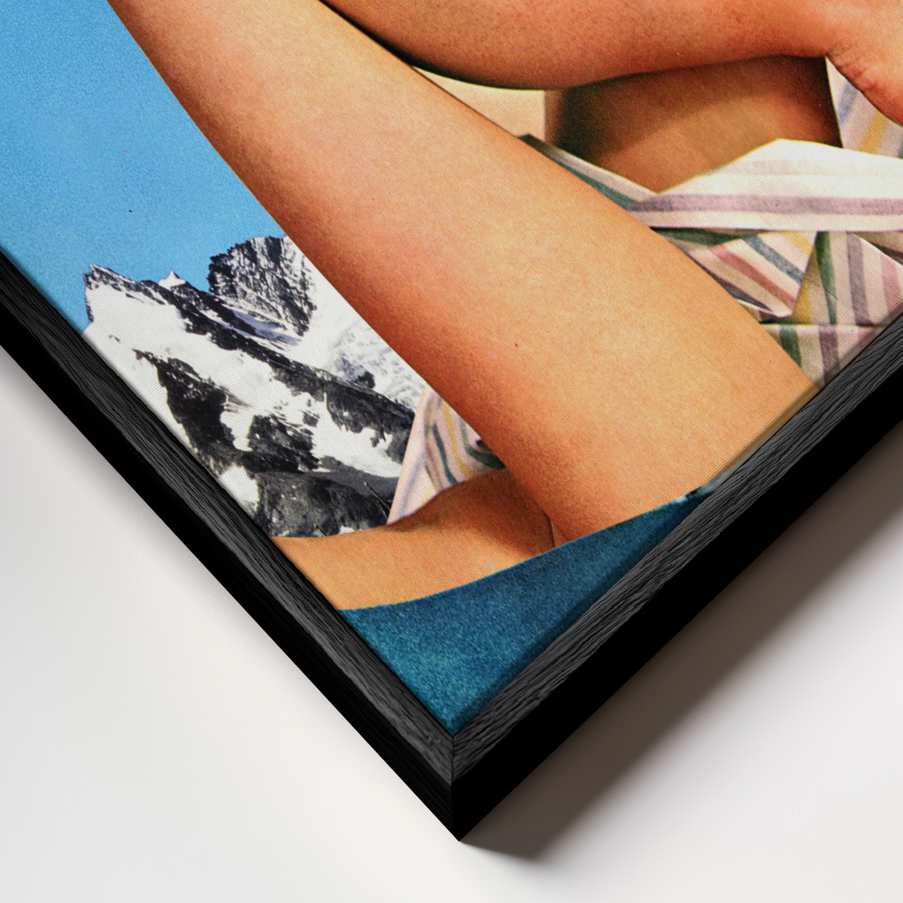 Canvas schilderi - The Big Jump frame close-up - zwart frame