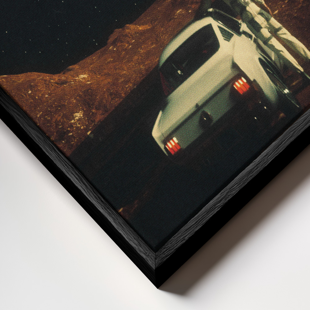 Canvas print - Far From Home frame close up - black frame