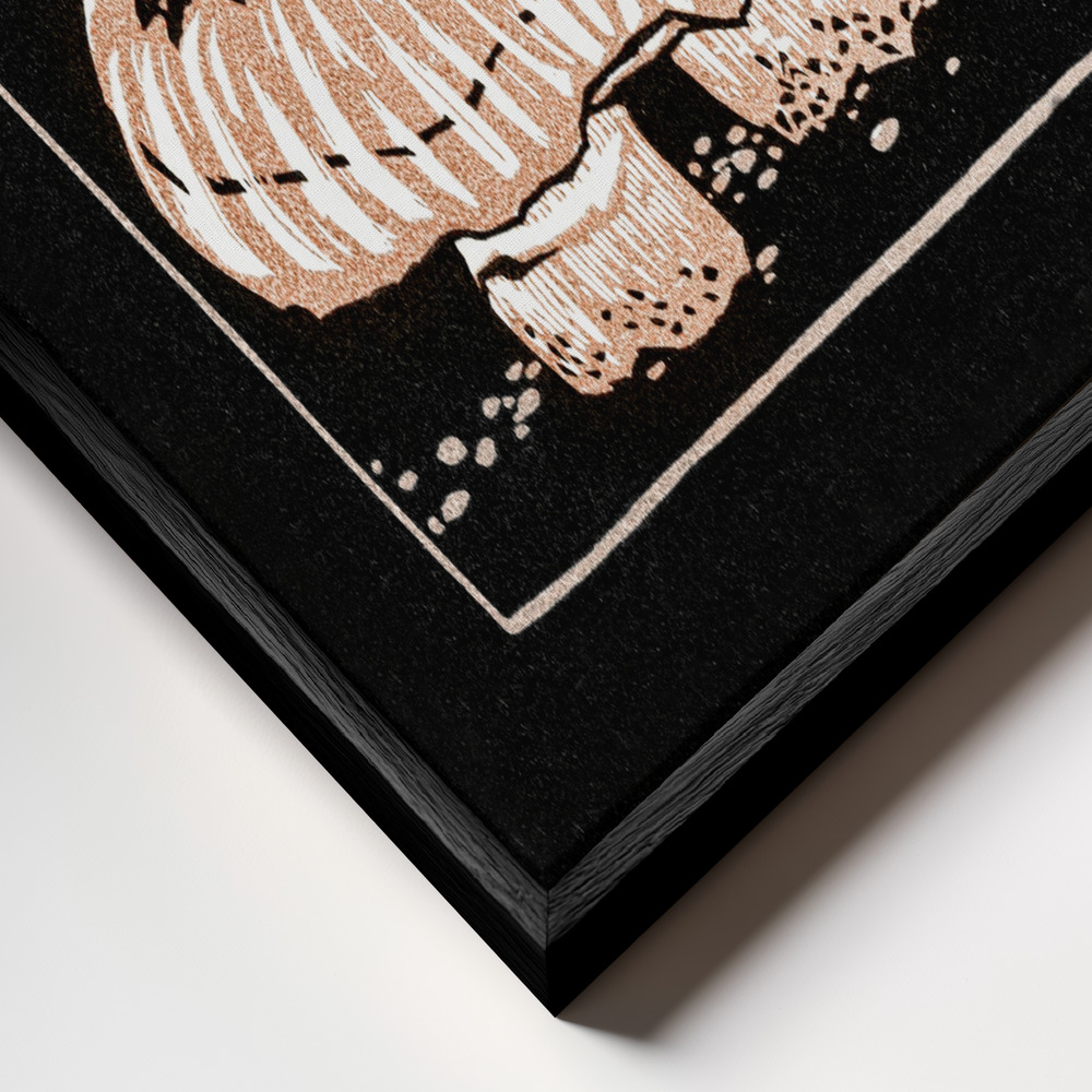 Canvas taulu - September 1917 kehys lähikuvassa - musta kehys