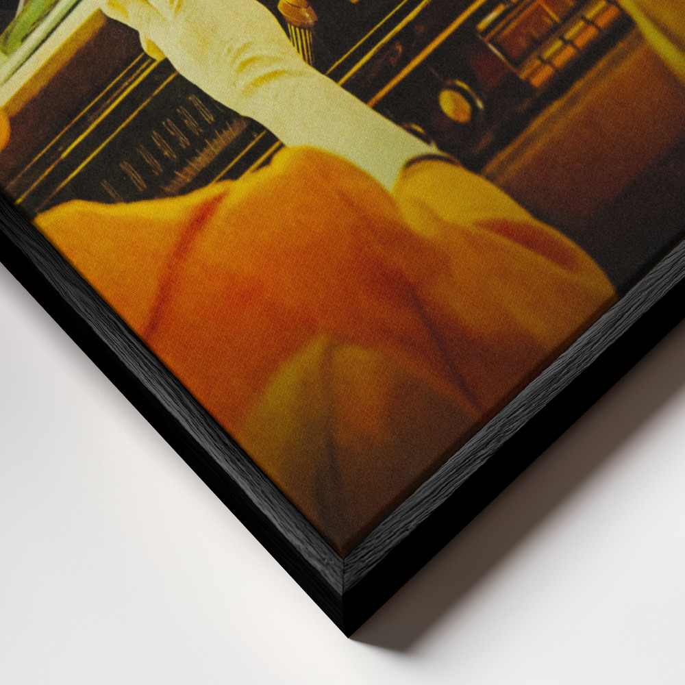 Canvas print - Saturn Commute frame close up - black frame