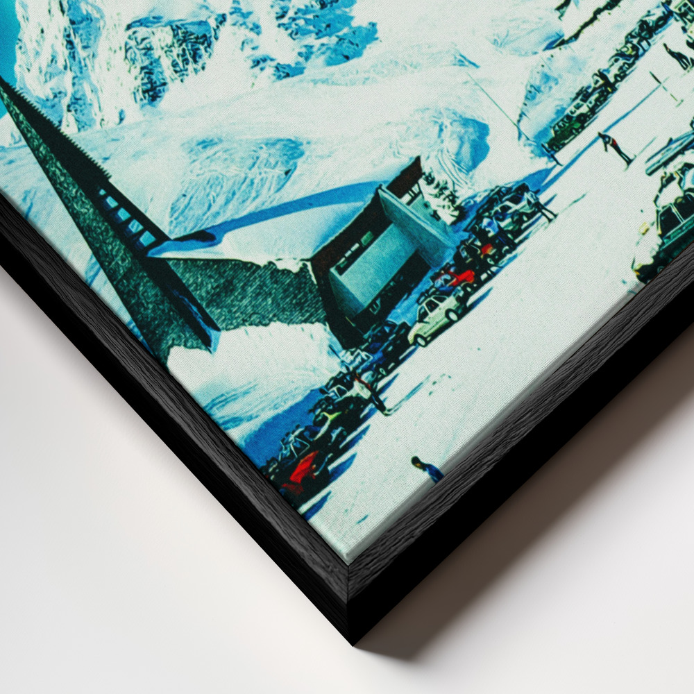 Canvas print - Winter Eclipse frame close up - black frame