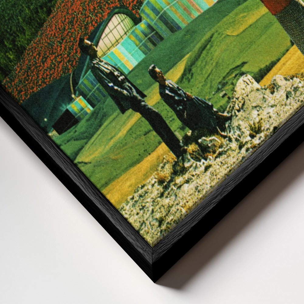 Canvas print - An Alien Invasion frame close up - black frame