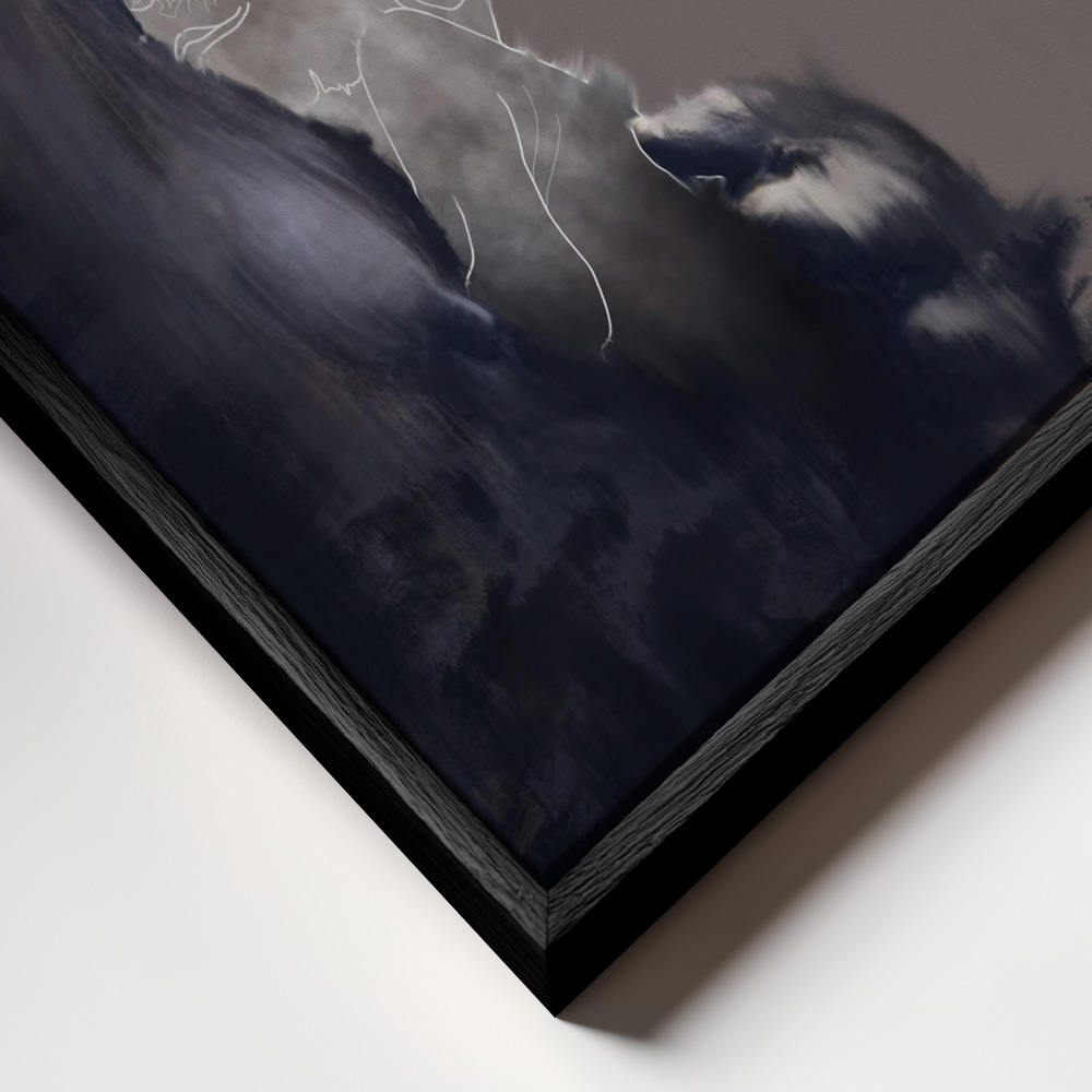 Lienzo - Incomplete primer plano del marco - marco negro