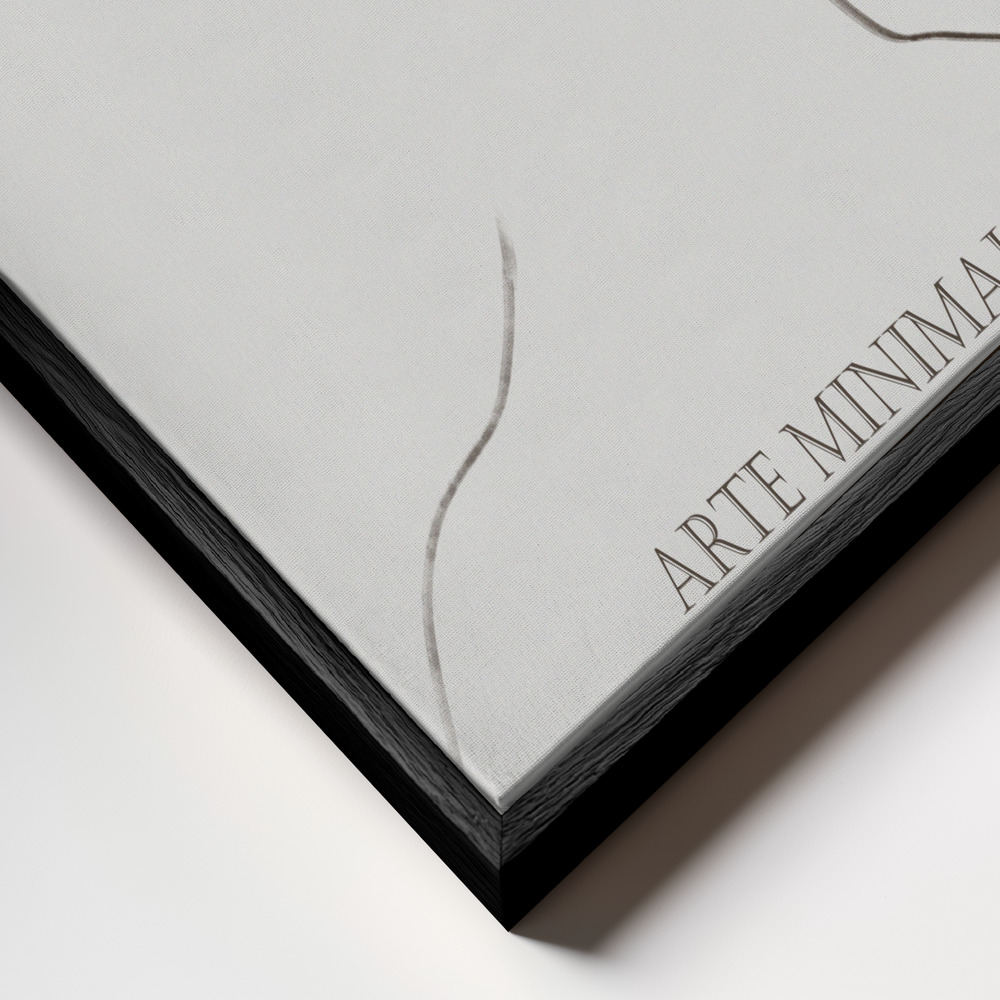 Toile - Arte Minimalista No2 cadre en gros plan - cadre noir