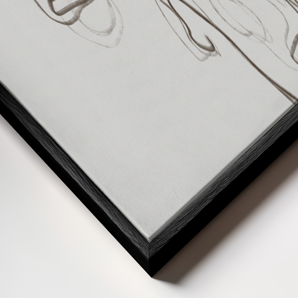 Toile - Arte Minimalista No 3 cadre en gros plan - cadre noir