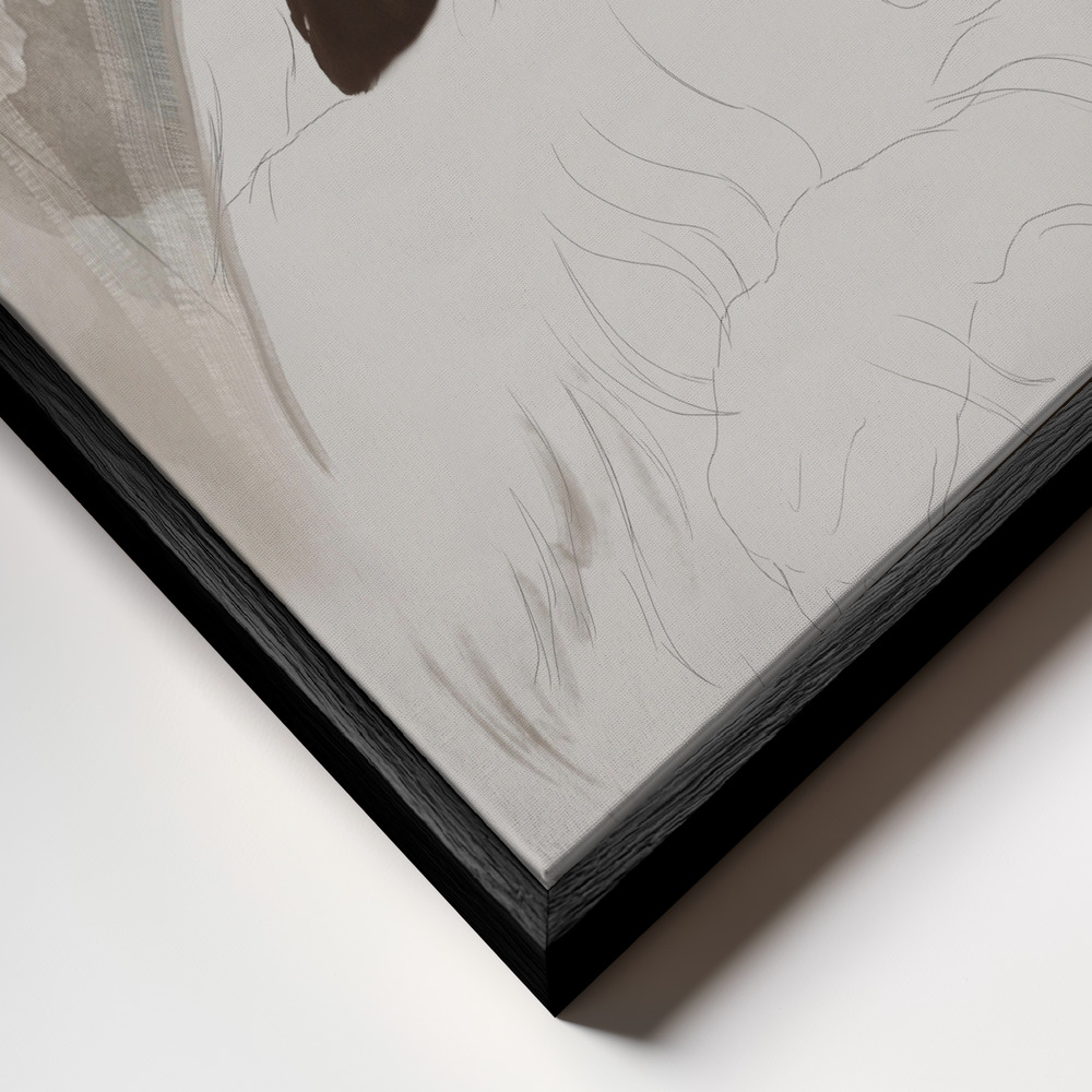 Toile - Wilderness cadre en gros plan - cadre noir