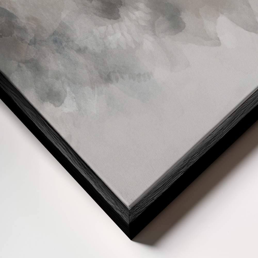 Canvas schilderi - Bear frame close-up - zwart frame
