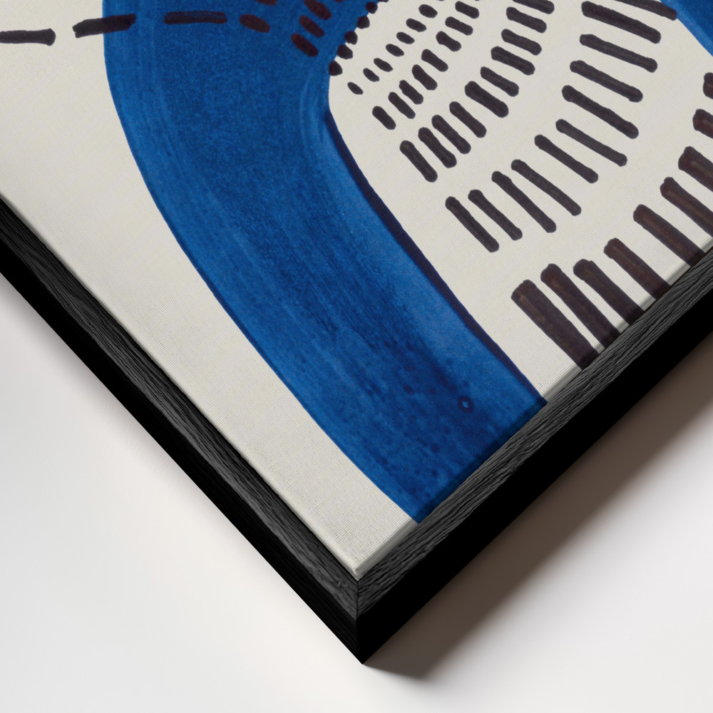 Canvas schilderi - Blue Magnet frame close-up - zwart frame