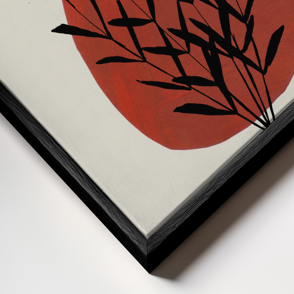 Canvas schilderi - Fall Flowers frame close-up - zwart frame