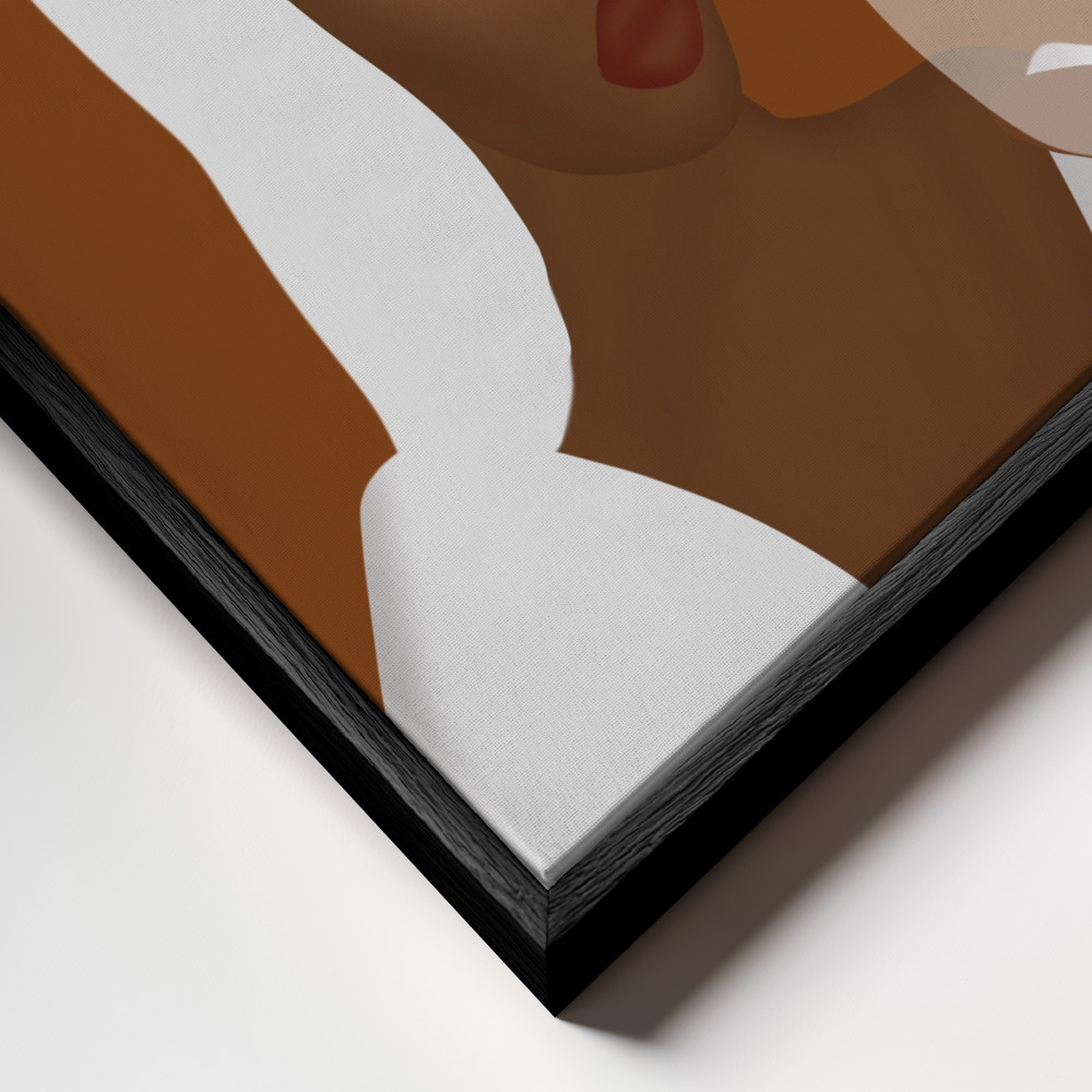 Canvas print - Self-Care frame close up - black frame