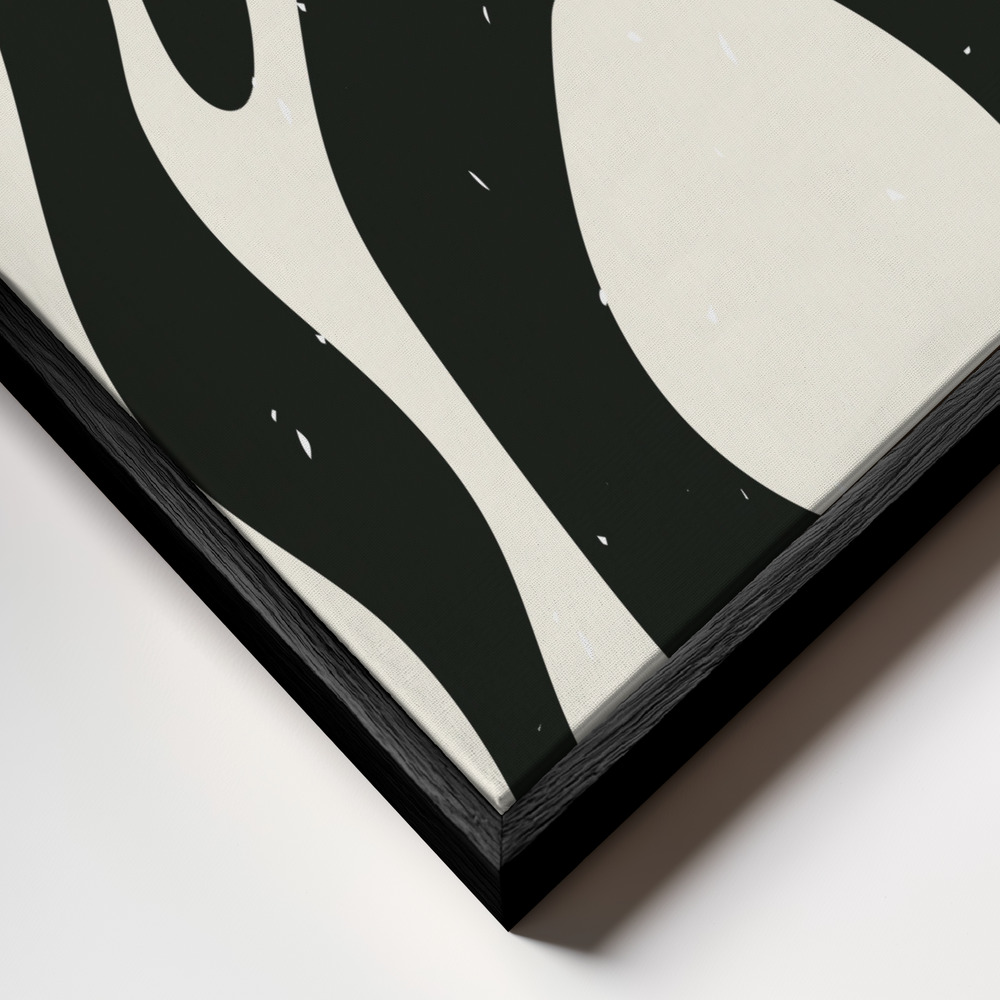 Toile - Henri Matisse Black Algae cadre en gros plan - cadre noir