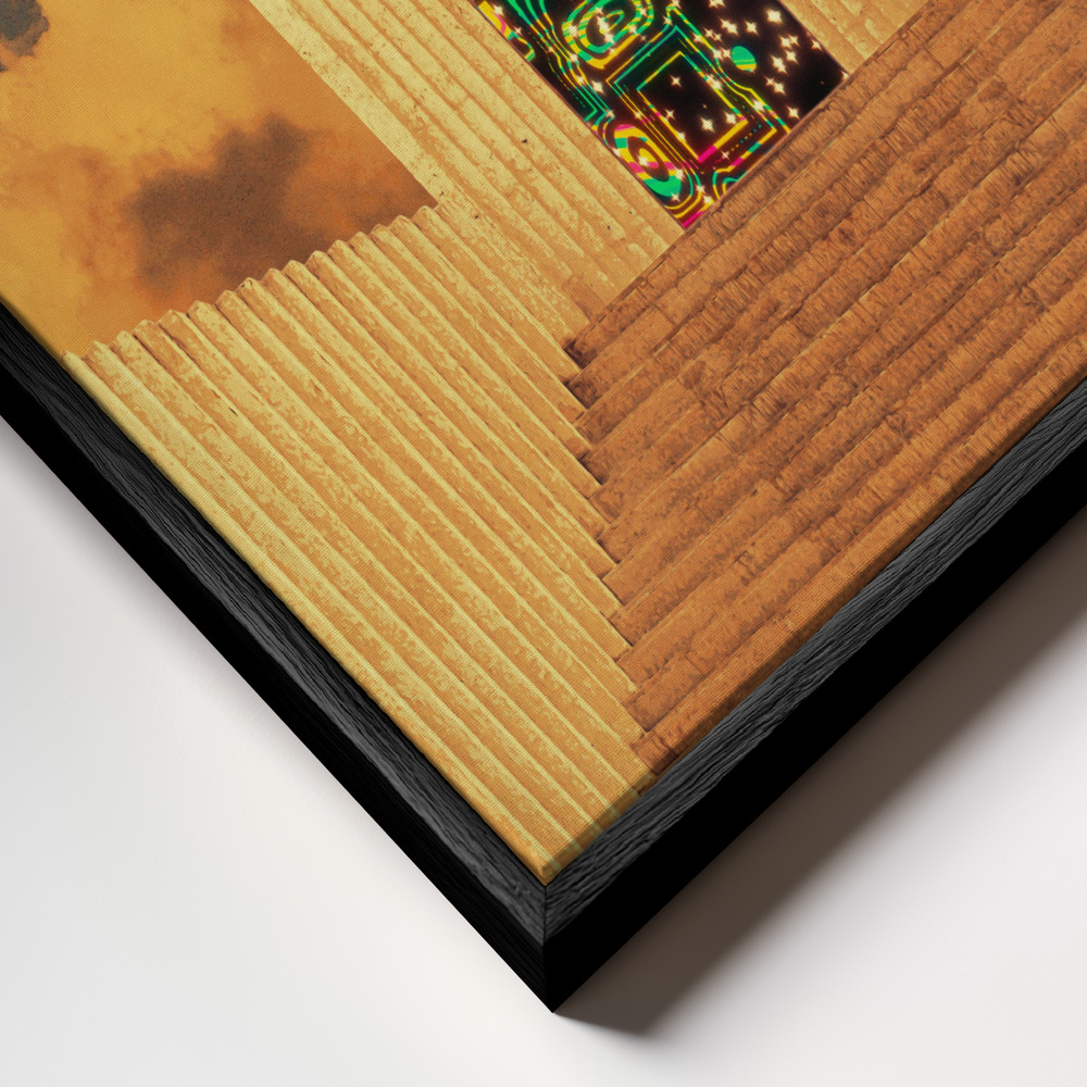 Canvas print - Gateway to the Circuitry of Knowledge frame close up - black frame