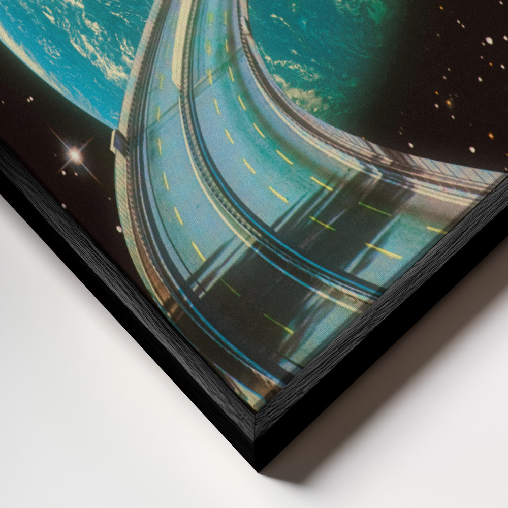 Toile - Highway Home cadre en gros plan - cadre noir