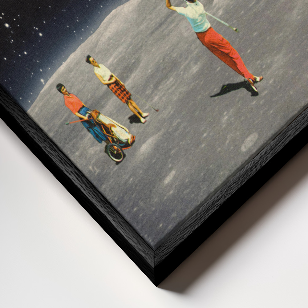 Canvas print - Space Golf frame close up - black frame
